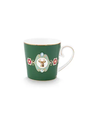 PIP STUDIO | Henkelbecher gross LOVE BIRDS MEDALLION Dark Red | dunkelgrün